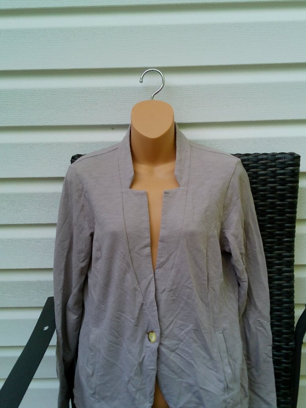 VINTAGE LILLI P LADIES BLAZER SIZE LARGE TAUPE COLOR
